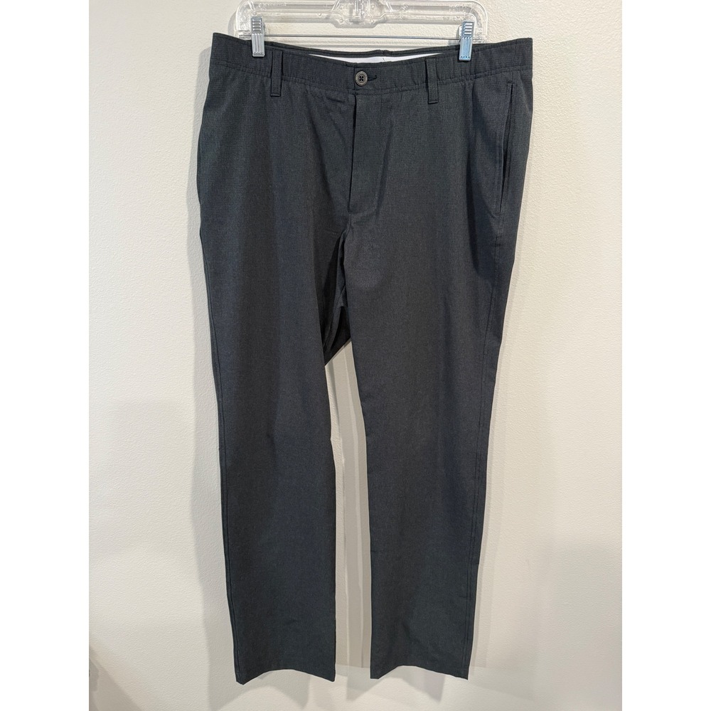 Under Armour Mens Golf Pants Charcoal Gray Heathered 36x34 Straight Leg RN 96510